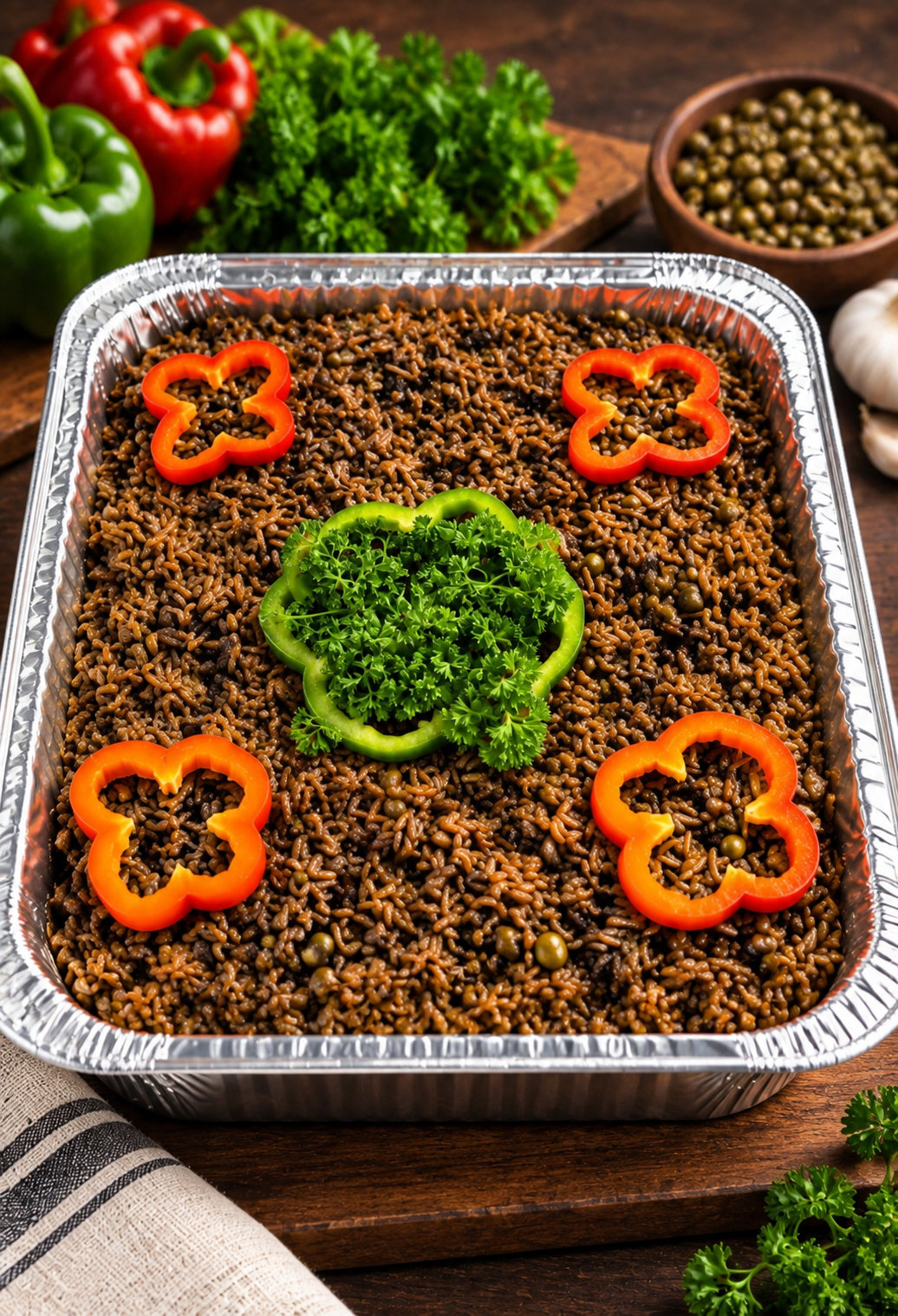 Haitian black mushroom rice